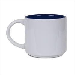 White with Navy Blue